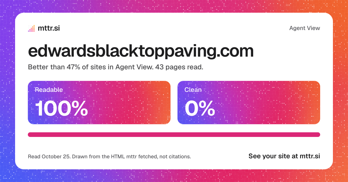 edwardsblacktoppaving.com in Agent View: 100% readable
