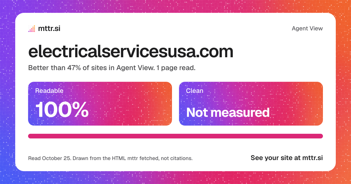 electricalservicesusa.com in Agent View: 100% readable