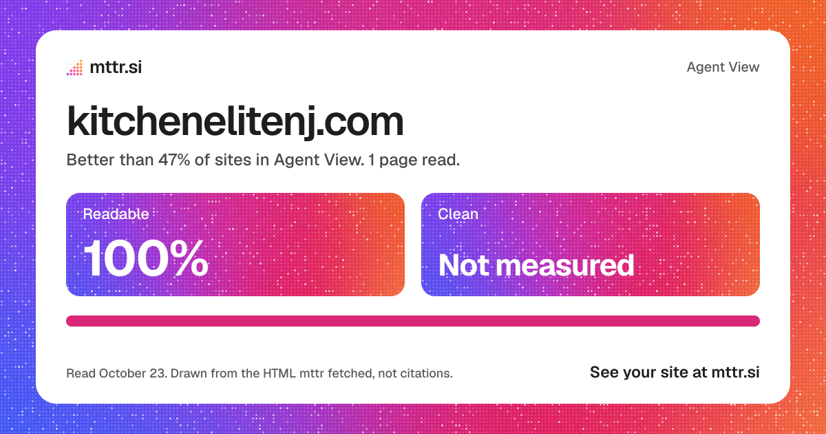 kitchenelitenj.com in Agent View: 100% readable