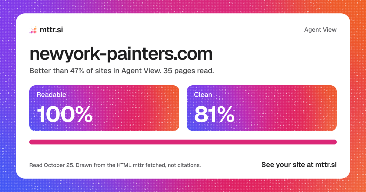 newyork-painters.com in Agent View: 100% readable