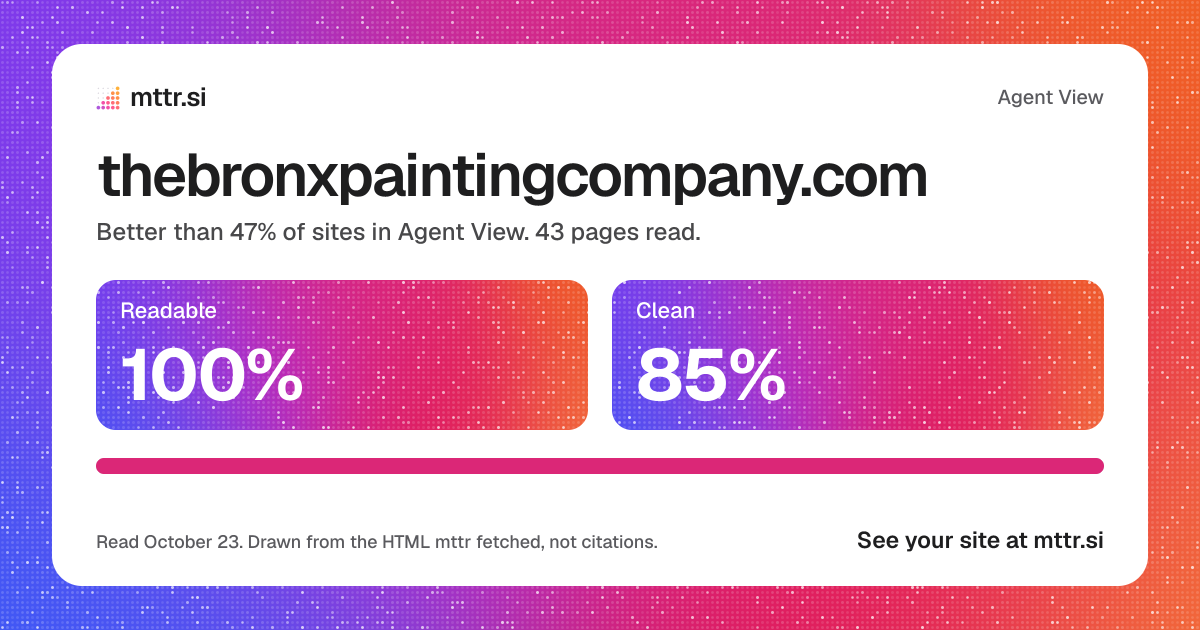 thebronxpaintingcompany.com in Agent View: 100% readable