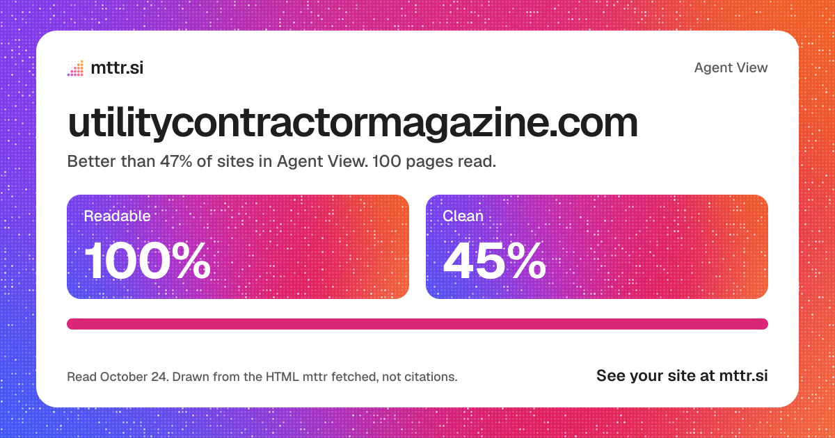 utilitycontractormagazine.com in Agent View: 100% readable