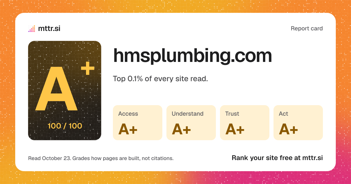 The card a link to hmsplumbing.com's report shows
