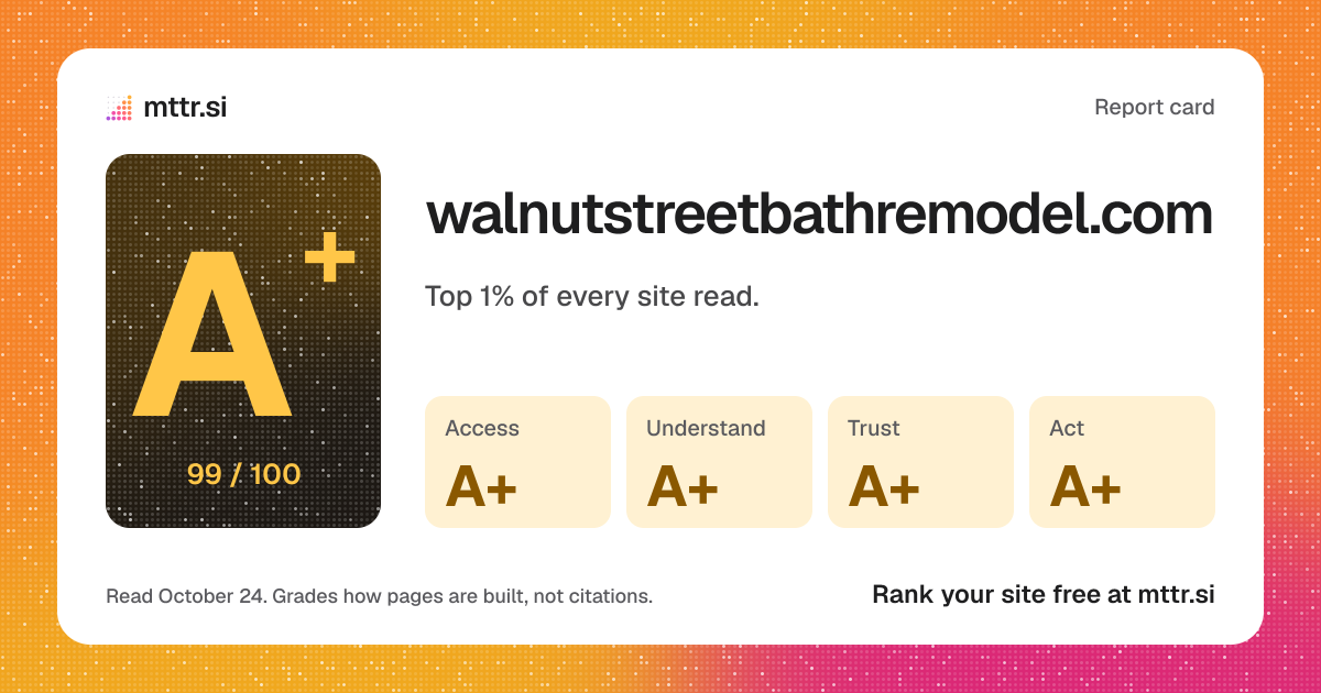 The card a link to walnutstreetbathremodel.com's report shows